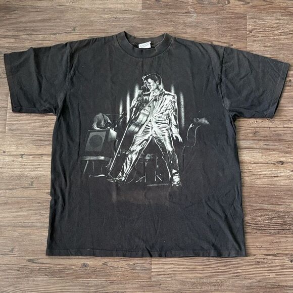 Vintage Other - VINTAGE 1996 ELVIS PRESLEY SHOW 1 CONCERT BAND TEE SINGLE STITCH MENS XL